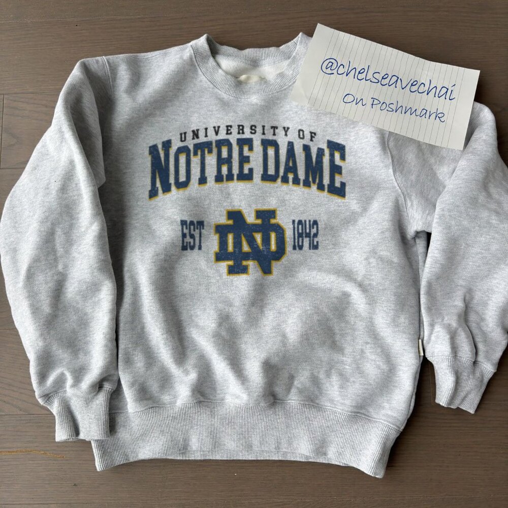 Vintage University of Notre Dame Style Sweatshirt, University of Notre Dame Tee